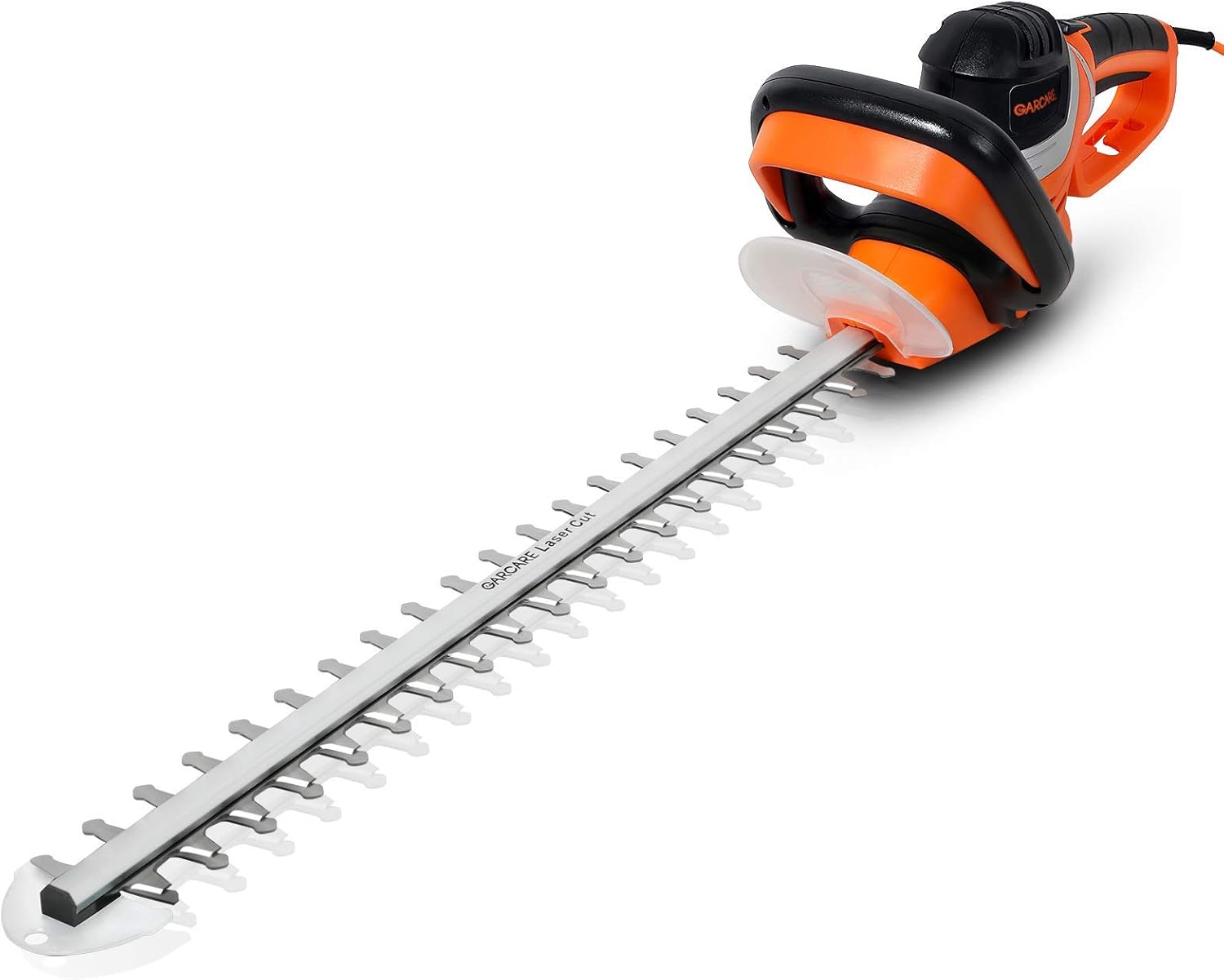 GARCARE Corded Electric Hedge Trimmer 680W Bush Tree Cutter with 61cm Blade Length, 20mm Cutting Width, Adjustable Handle