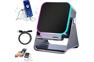 5-in-1 Wireless Induction Bluetooth Speaker with Adjustable Phone Stand, Wireless Induction Speaker, Hd Stereo Sound Compatib