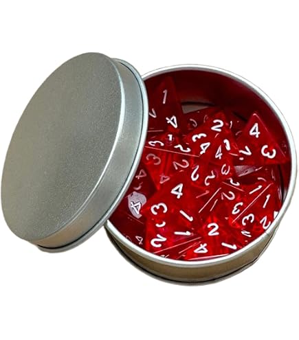 Lot de 10 dés à jouer 2.5x2.5x2.5cm (Rouge) - DRFEIFY - Jeu de dés pour