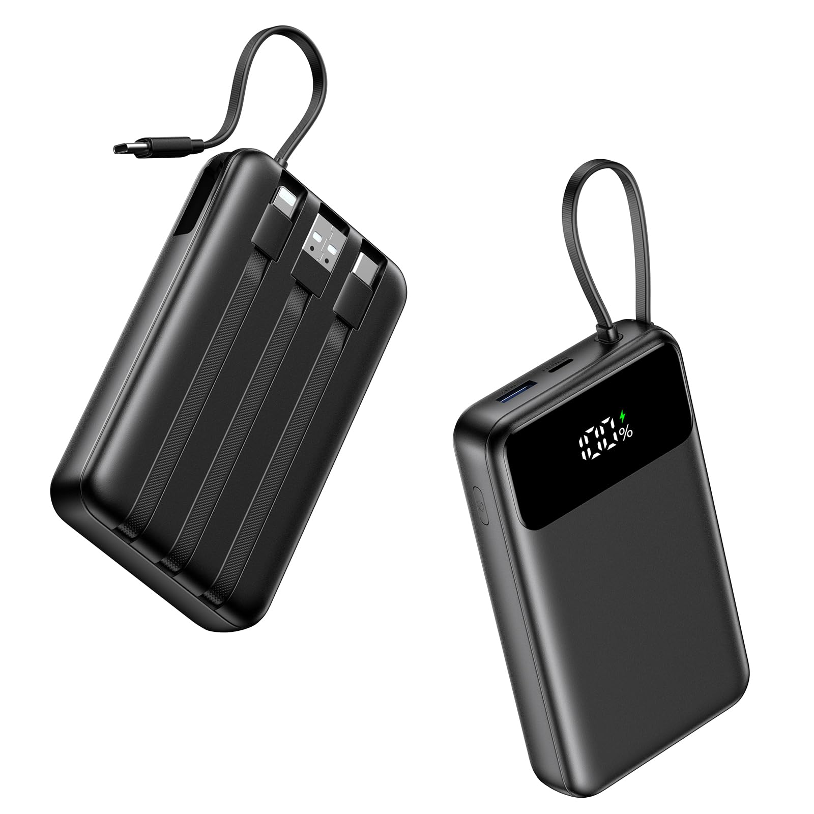A ADDTOP 20000mAh Ultra Klein Power Bank mit 4 Kabel, 22,5W Schnellladen