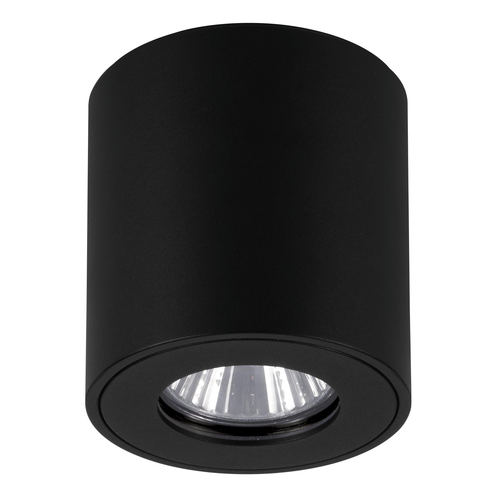 Eglo Outdoor Ceiling lamp Torrecola, Outside Ceiling Light, Porch Lighting, Exterior lamp Made of Aluminium in Black, Spotlight with GU10 Socket, IP44, ⌀ 8 cm