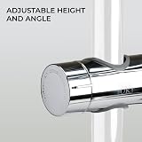 H&S Adjustable Chrome Shower Holder Bracket 18-25mm Bar Replacement Universal view 6
