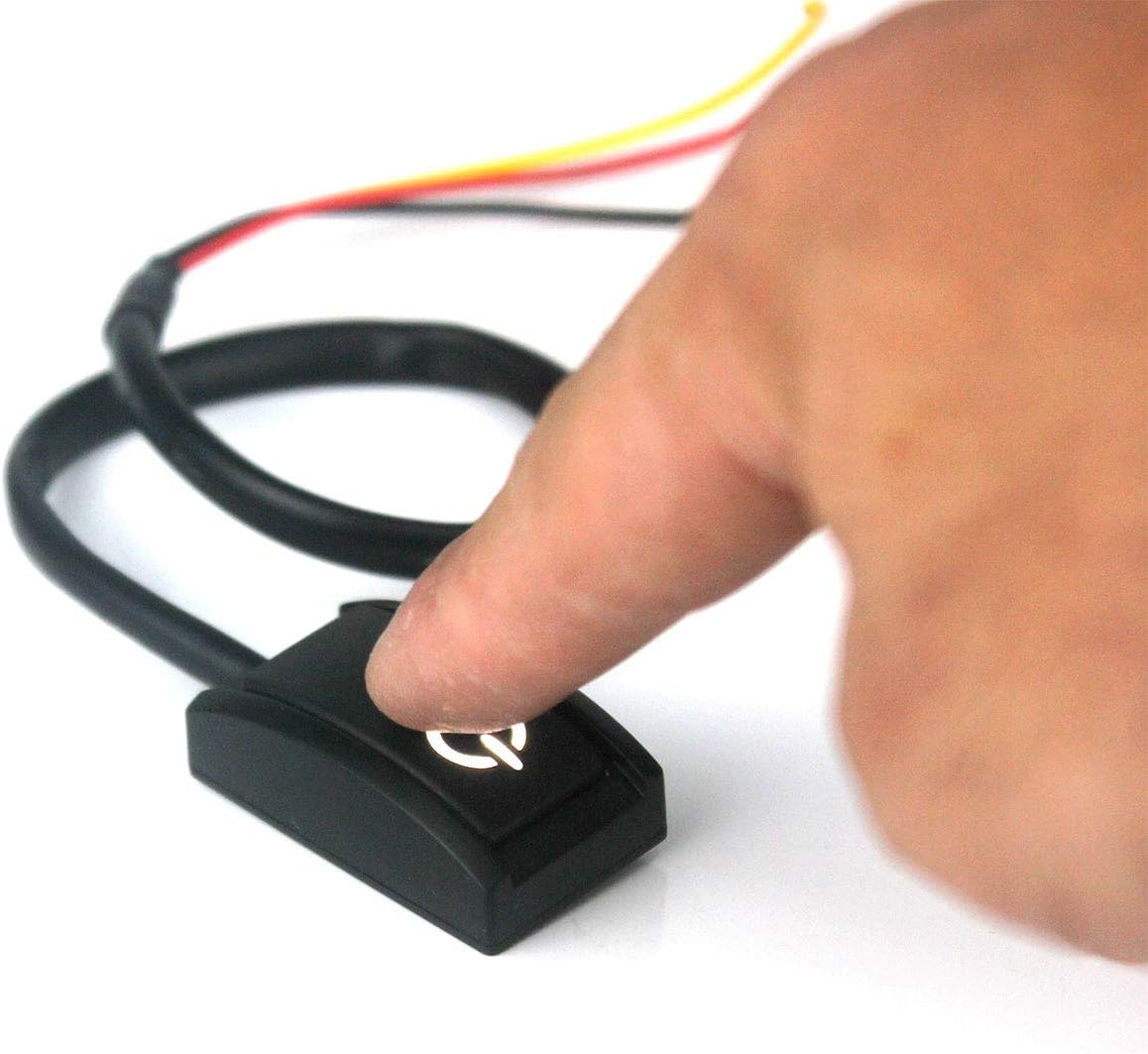 Ytian DC 12V 200mA Paste Type ON/OFF Button Switch, Car DIY Switch With Double Sided Adhesive, black - Image 3