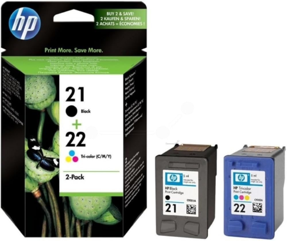 HP 21/22 Black Tri-Color Ink Cartridge Combo Pack SD367AE#442