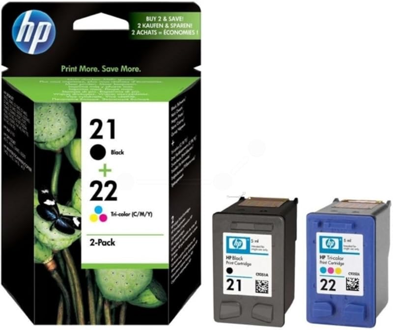 HP 21/22 Black Tri-Color Ink Cartridge Combo Pack SD367AE#442