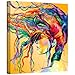 ArtWall Windswept by Linzi Lynn Abstract Canvas Wall Art, 36 in x 36 in, Colorful Contemporary Picture for Salon, Bedroom, Bathroom and Living Room Decor