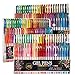 144 Pack Premium Glitter Gel Pen Coloring Set - Including 48 Unique Colors Glitter Gel Pens & 96 Glitter Gel Ink Refills for Adult Coloring Books Drawing Sketching Art Markers by VicPow