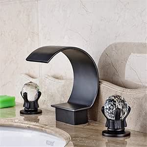 Grifo Cuenca Cuello De Cisne Estilo Aceite Frotado En Bronce Acabado De