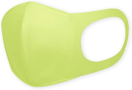 Amazon エフマスクcolors 日本製 洗える 布マスク アップルグリーン 黄緑 1枚入り 吸汗速乾 Uvカット Upf50 紫外線遮断率99 水着マスク フレスデザイン 布マスク