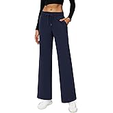 Stelle Womens Sweatpants Elastic Waist Drawstring Lined Straight Leg Pants Lounge Baggy Fleece Joggers with Pockets