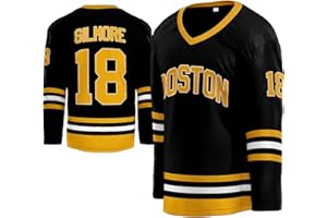 GHOSTWEAR Mens 18 Happy Gilmore Sanders Stitched Movie Hockey Jersey Black