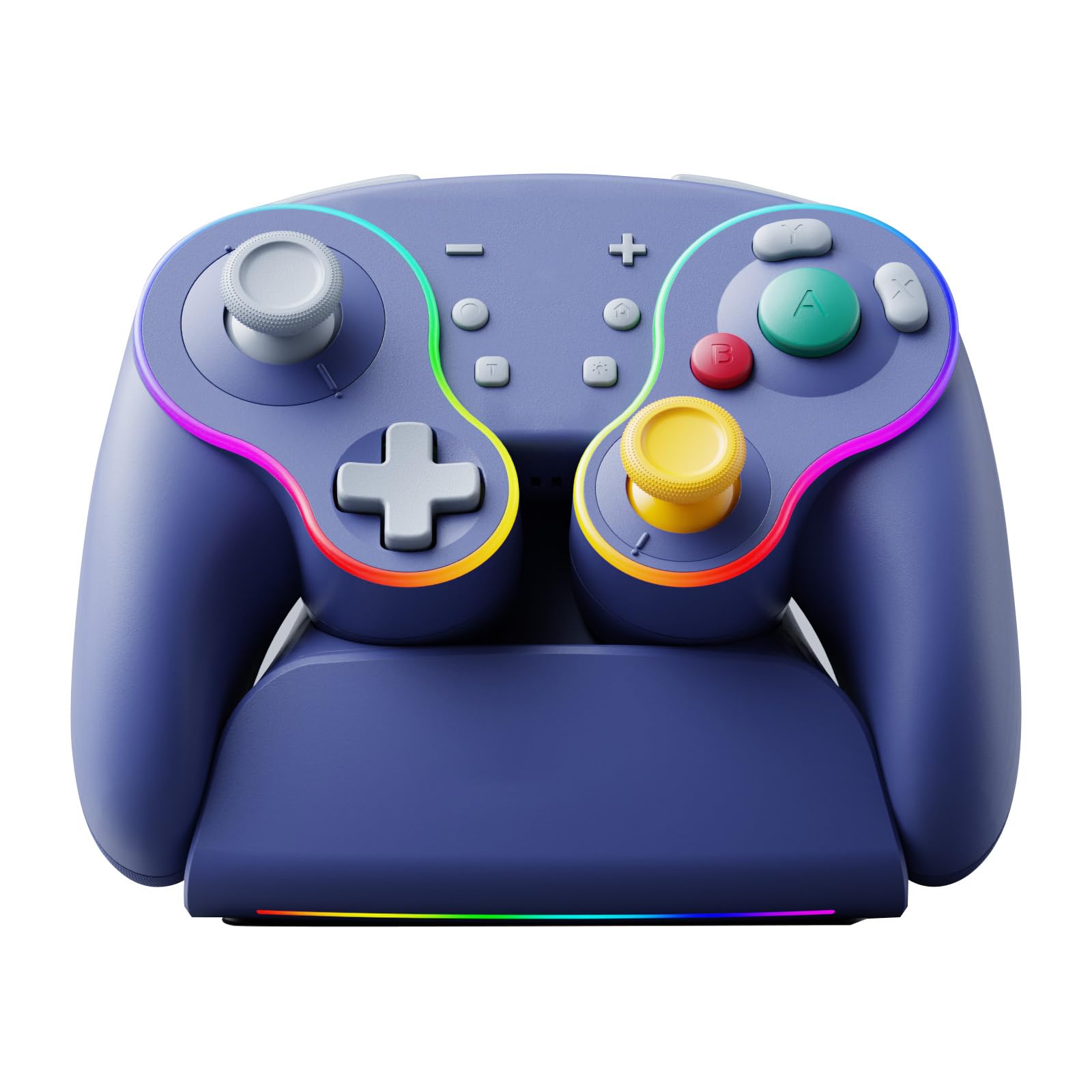 Switch 2 Pro Controller for Nintendo Switch/Tablet/PC - Wireless, Programmable Back Buttons, Hall Effect Sticks, Mechanical Keys, 1000mAh, Turbo, Gyro, Vibration, RGB, Fast Charge Dock (Retro Edition)