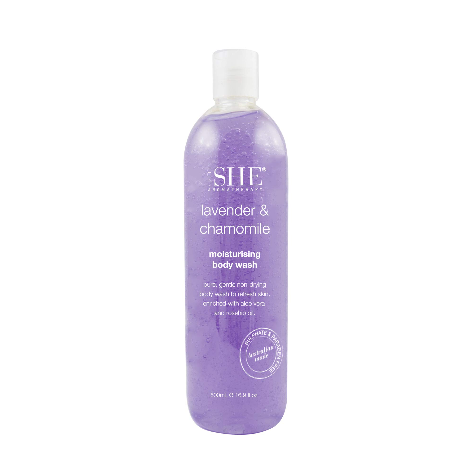 M&O OM SHE Lavender & Chamomile Moisturising Body Wash, 500ml