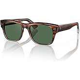 CARFIA Retro Men's Sunglasses Womens Polarized Thick Acetate Frame, Durable Metal Hinge, Premium Three-Point Rivets Glasses