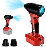 Compressed Air Duster, 130000RPM Air Blowers for Milwaukee 18V M-18 Battery, Cleaning Keyboard&PC 4 Gears Adjustable Wind Speed Cordless Jet Fan Dry Blower for Car,Home,Cleaning,Leaf Blower