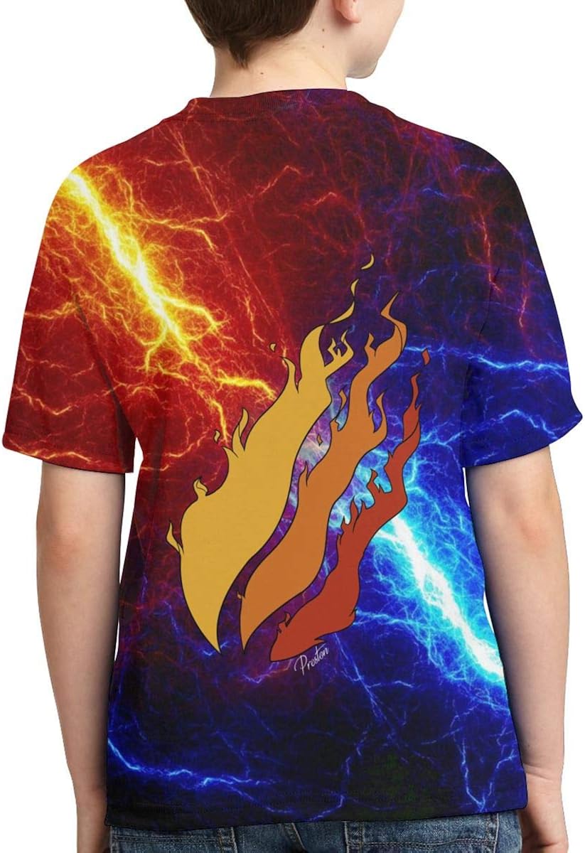 Amazon Com Zebing Boy S Preston Fire Nation Playz Gamer Flame T