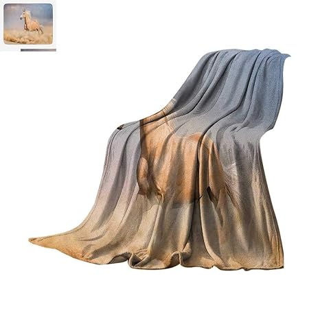 Amazon Com Horses Custom Design Cozy Flannel Blanket Palomino