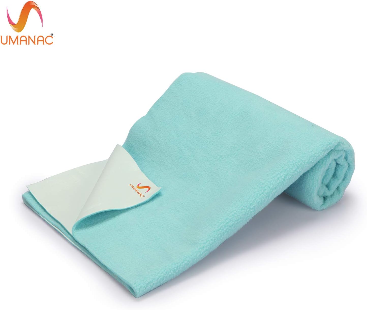 UMANAC Baby Waterproof Crib Sheet, Bed Pad, Bed Wetting Underpads, Washable, Reusable Baby Bed Mattress Protector for Toddler, Children and Adults Aqua Blue, Large (140cm x 100cm): Home & Kitchen