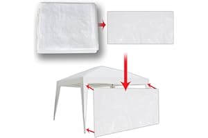 Strong Camel 13'x6.4' Sidepanels for 10'x13' EZ Pop Up Canopy Tent Gazebo Sidewall (1 Pcs with Windows & 1 Pcs Without Windows)