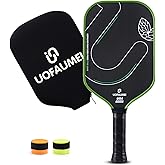 Raw Carbon Fiber Pickleball Paddle T700,16mm Honeycomb Core Pickleball Rackets, Control & Power Pickleball Equipment, Classic Pickleball Racquet, Designed for All Level Players, Green