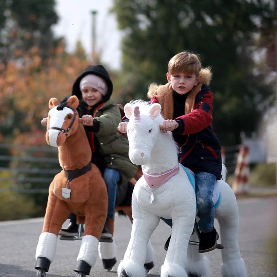 Amazon Ufree Horse 動く馬 乗用玩具 大きいサイズ木馬 木馬おもちゃ 走れ ポニー44 子供へのプレゼント ピンクユニコーン 乗用玩具 三輪車 おもちゃ
