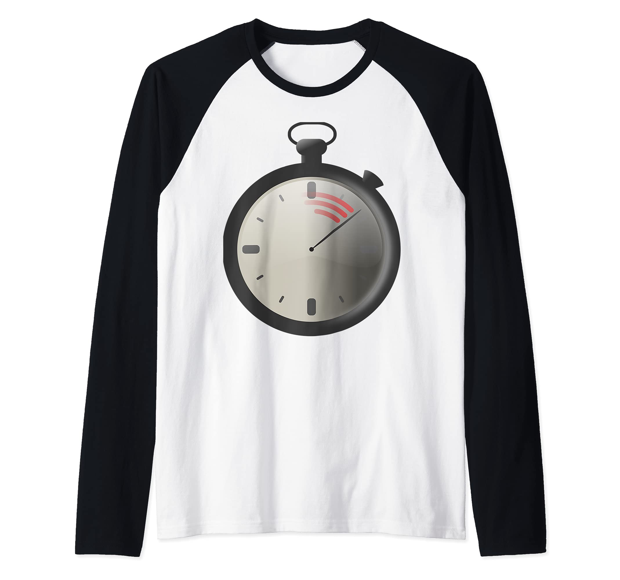 Stopwatch Track Coach Raglan Baseball Tee
