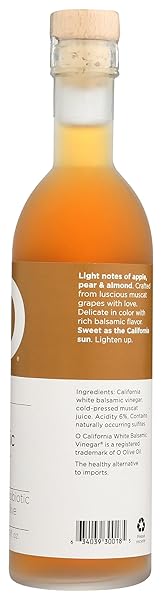 O WHITE BALSAMIC VINEGAR, 10.1 FL OZ