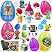 10 Easter Eggs With Assorted Premium Kids Toys - Ready To Fill, Hide and Enjoy - Awesome For Easter Egg Hunts and Kids Birthday Parties - Favorite Characters, Bright Colors, and Sturdy Designs