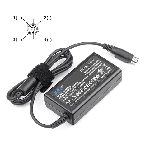 KFD 60W 12 Volt 5A Netzteil Trafo AC Adapter Ladegerät Transformator 4pin 4-polig für LCD/TFT FSC Futro S400 AD-1260B TK-5377