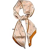 kcctoo 59" Mulberry Silk Like Head Scarf Women's Fashion Square Neck Satin Scarfs for Bag Hair Scarves Gift 59 * 5.9”