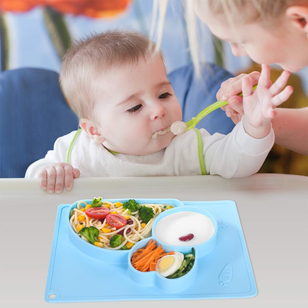 Anneweidinger Com Vicloon Vaisselle Silicone Pour Bebe Assiette A Ventouse Pour Bebe Silicone Assiettes En Silicone Pour Bebes Sans Bpa Napperon En Silicone Antiderapant Avec Ventouses Pour Bebes Enfants Vaisselle Le Repas De Bebe