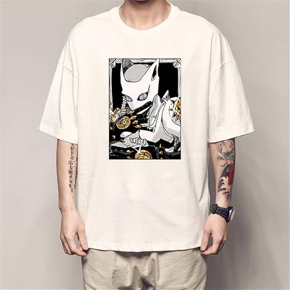 Amazon ジョジョの奇妙な冒険 Jojo映画 メンズ レディース Tシャツ 夏服 スポーツ Tシャツ トップス 半袖 無地 通気性 ファッション ゆったり Tシャツ カットソー 通販