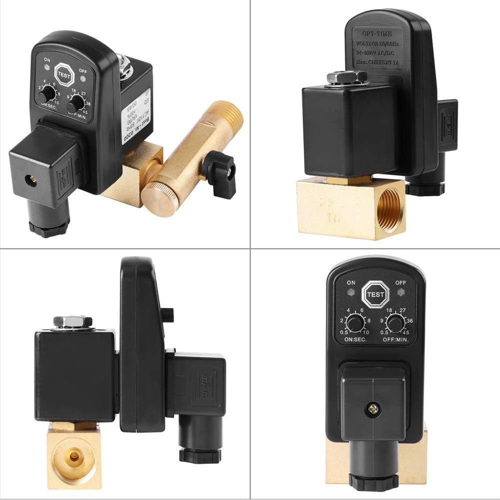 Automatic Timed Drain Valve for Air Compressor Condensate Management DN15 G1/2 230V Electronic Water Tank Timer Valve with Auto Drain System - Image 4