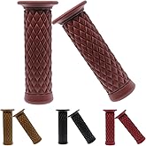 amavoler Motorcycle Handles Grips - Non Slip Rubber Motorcycle Grips for Honda Yamaha Suzuki Kawasaki Brown (Brown)