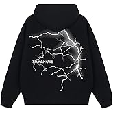 Aelfric Eden Oversized Graphic Hoodies Y2k Lightning Print Streetwear Hoodie Pullover Hooded Sweatshirt
