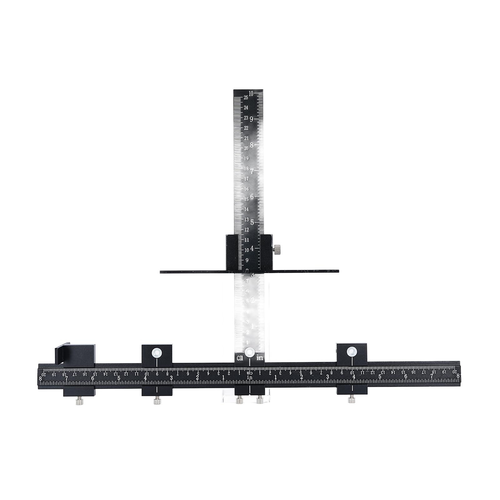 Cabinet Hardware Jig, Aluminum Alloy Cabinet Handle Jig with Center Punch, Adjustable Cabinet Hardware Template Tool, for Installation of Door Drawer Front Knobs Handles and Pulls