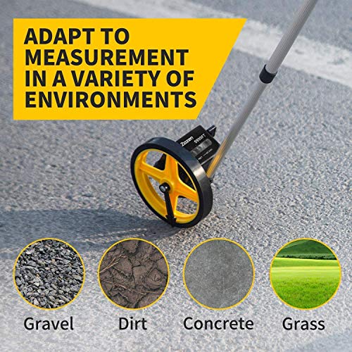 Zozen Measuring Wheel Telescopic Measure Wheel 6Inch, Distance