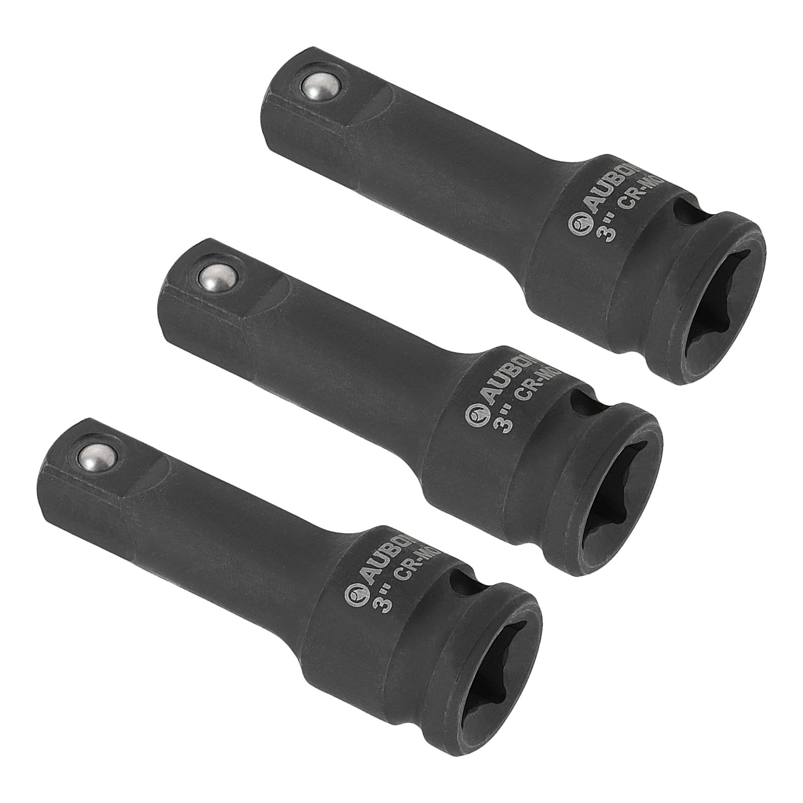 Kozelo 3pcs Socket Extension Bar - [1/2" Drive x 3" Length] Extended Tool for Impact Driver/Ratchet Wrench Use, CR-MO Steel
