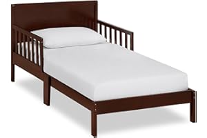 Dream On Me Brookside Toddler Bed In Espresso, Greenguard Gold Certified, JPMA Certified, Low To Floor Design, Non-Toxic Finish, Safety Rails, Made Of Pinewood