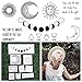 Tattify Moon Themed Temporary Tattoos - Night and Day (Set of 18 Tattoos - 2 of each Style) - Individual Styles Available and Fashionable Temporary Tattoos