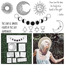 Tattify Moon Themed Temporary Tattoos - …