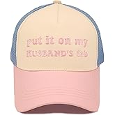 Funny Trucker Hats for Women Gag Gifts Funny Hats Sorry About My Husband with Cotton Front and Breathable Mesh