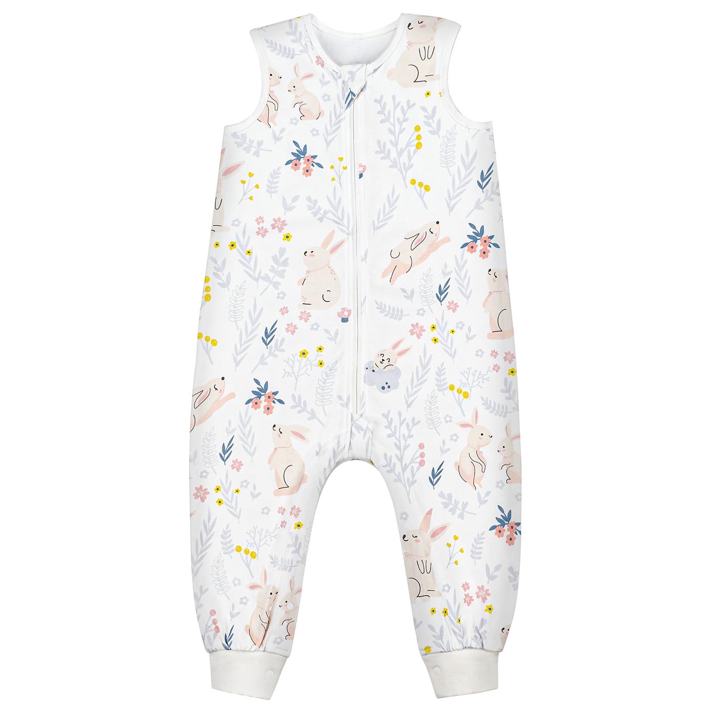 Photo 1 of TURMINUS 0.5 TOG Baby Sleep Sack with Feet 100% Cotton Toddler Wearable Blanket Sleeveless Sleeping Bag for Early Walkers Rabbit, L(2-3 Years)