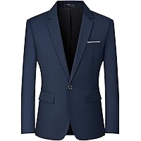 YUNCLOS Men's Slim Fit Casual 1 Button Notched Lapel Blazer