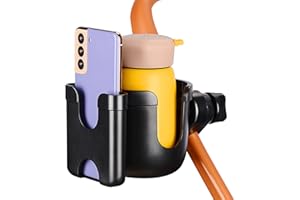 supregear Universal Cup and Phone Holder, 360 Degree Rotation 2-in-1 Parent Cup Holder Water Bottle Holder Phone Holder for S