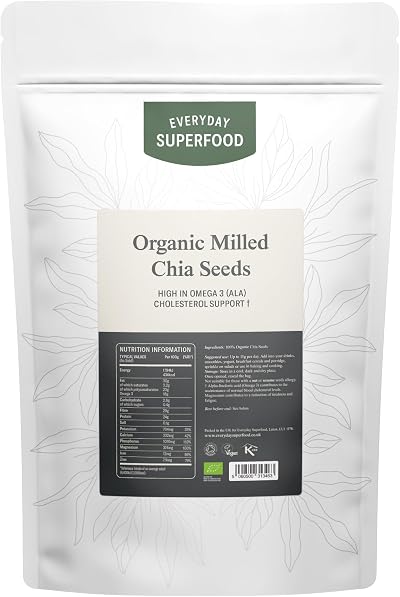 Everyday Superfood Organic Milled Chia Seeds 350g Cold Ground Powder