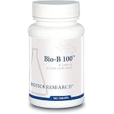 BIOTICS Research Bio-B 100, Vitamin B Complex, B12, B6, Folate 180Tabs | Phosphorylated B6, Riboflavin-5-Phosphate, Niacin, Biotin, SOD and Catalase Antioxidant Enzymes, Gluten Dairy GMO Free