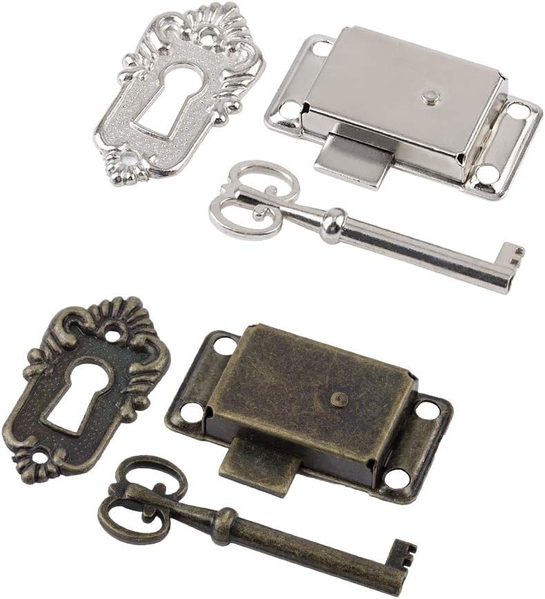 INCREWAY 2Set Flush Mount Door Lock with Skeleton Keys, Easy