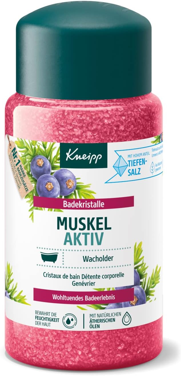 Kneipp Bath Crystals Muscle Active 600g Juniper Wintergreen Rosemary Muscle