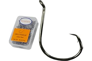 KUNSILANE Circle Hooks for Catfish Octopus Fishing Hooks Saltwater Freshwater 50/100-Pack 1# -14/0